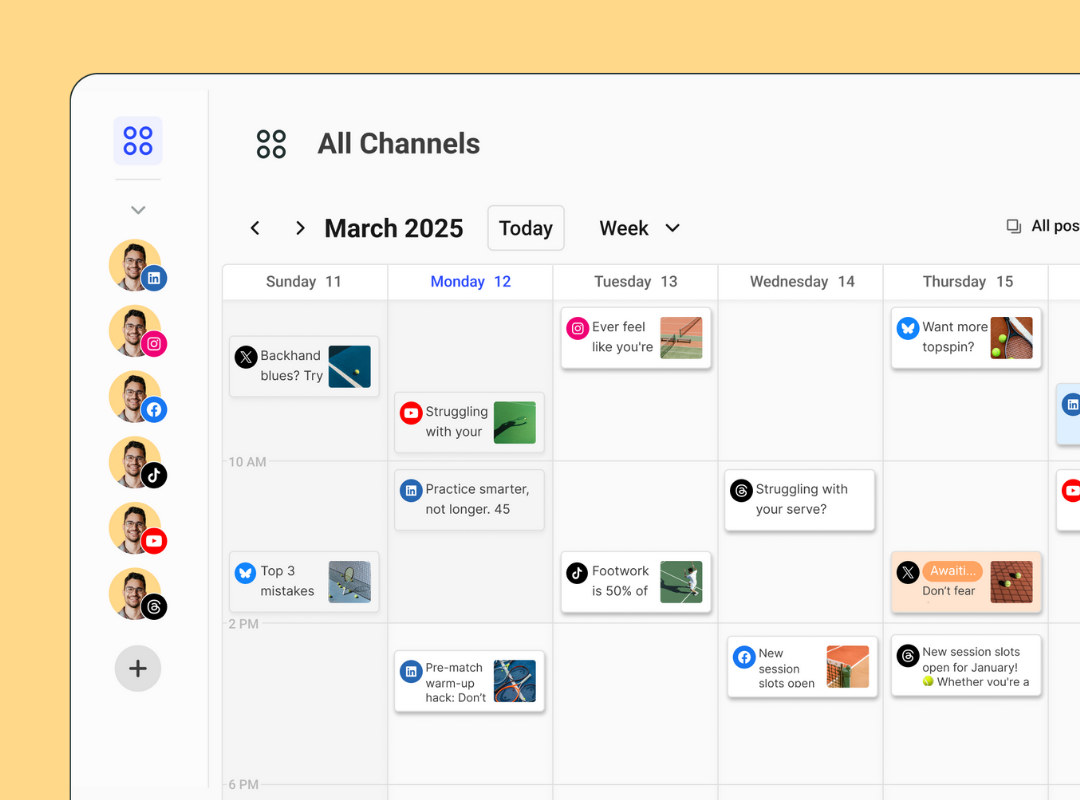 a view of Buffer's drag and drop social media calendar