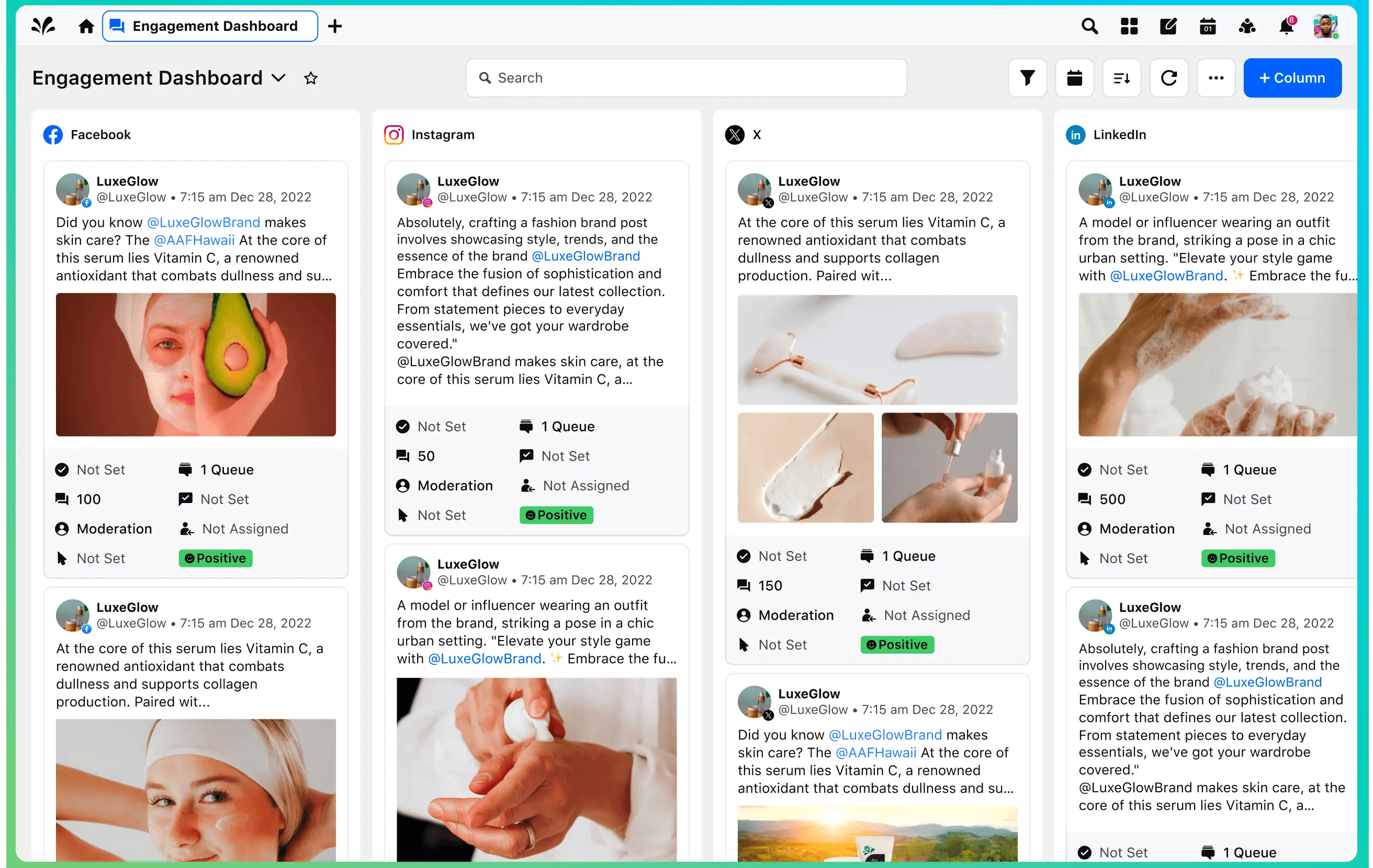Sprinklr's social media management tools